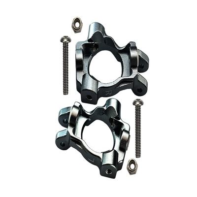GPM for Losi 1:10 Lasernut U4 Tenacity LOS03028 / Tenacity DB Pro LOS03027V2 Upgrade Parts Aluminum Front C-Hubs - 6Pc Set Gray Silver