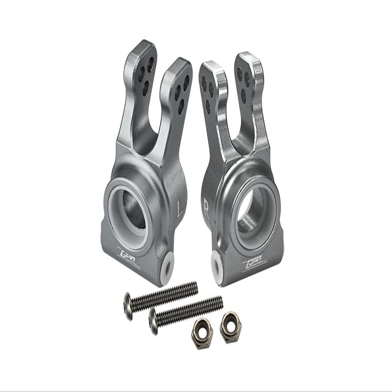 GPM For Losi 1:10 Lasernut U4 Tenacity LOS03028 / Tenacity DB Pro LOS03027V2 Upgrade Parts Aluminum Rear Knuckle Arm - 6Pc Set Silver
