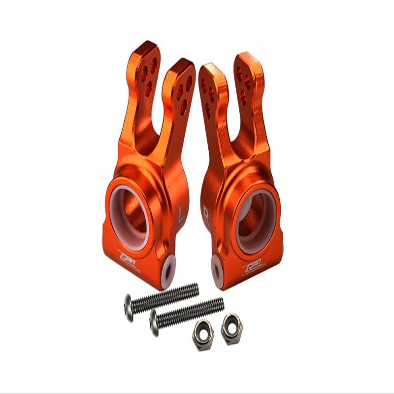 GPM For Losi 1:10 Lasernut U4 Tenacity LOS03028 / Tenacity DB Pro LOS03027V2 Upgrade Parts Aluminum Rear Knuckle Arm - 6Pc Set Orange