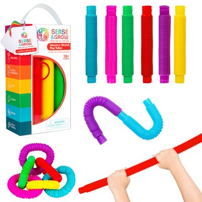 Be Amazing Toys Sense & Grow Sensory Pop Tubes 6-Pack