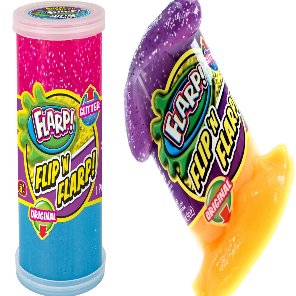 JA-RU Flip & Flarp Noise Putty for Kids Double Pack Original & Glitter (1 Pack Assorted),Farrt Gas Noise Maker Slime Cloud & Scented Putty Fidget Stress Toy for Boys, Girls & Adults. 047-1A