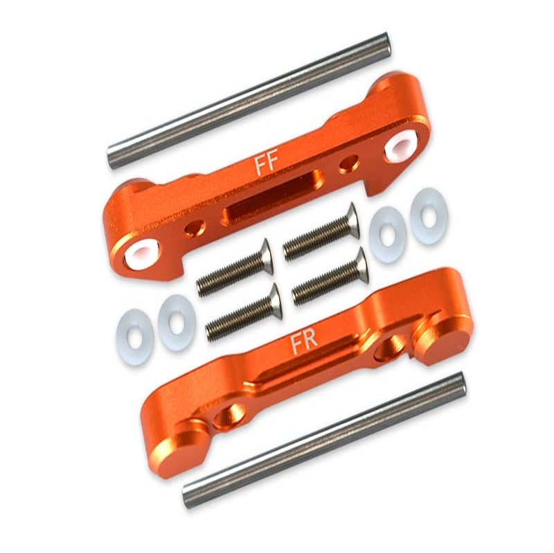 12 pc Set Aluminum Front Lower Suspension Mount LOSI 1/10 LASERNUT Tenacity U4 LOS03028 by GPM (Orange)