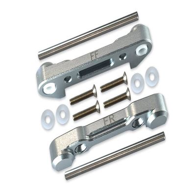 12 pc Set Aluminum Front Lower Suspension Mount LOSI 1/10 LASERNUT Tenacity U4 LOS03028 by GPM (Gray)