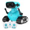 ALLCELE Robot Toys, Rechargeable RC Robots for Kids Boys, Remote Control Toy with Music and LED Eyes, Gift for Children Age 3 Years and Up - Blue view 1