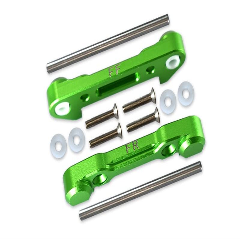 GPM for LOSI 1/10 LASERNUT Tenacity U4 LOS03028 Aluminum Front Lower Suspension Mount -12PC Set (Green)