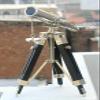 Nautical Marine Brass Chrome Spyglass Telescope W/Black Wooden Tripod Stand Gift view 1