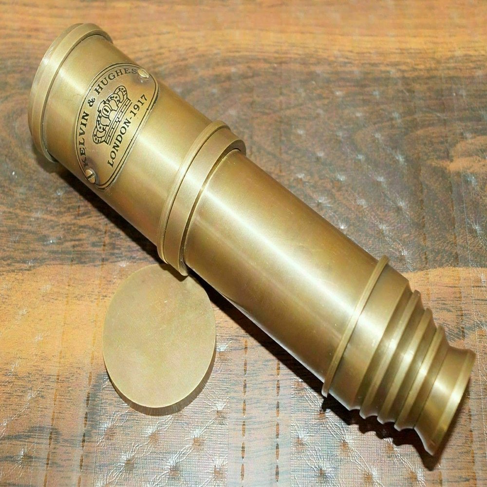 Vintage Brass Nautical Pirate Spyglass Marine Antique Telescope Collectible Gift