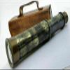 16 inch Antique Brass Telescope Maritime Nautical and Leather Spyglass view 2