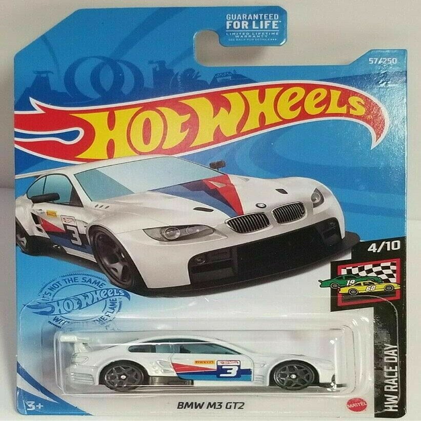 DieCast Hotwheels M3 GT2, Race Day 4/10 [White] 57/250
