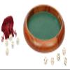 Dal Negro Mahogany Dice Tray with Leatherette Surface and Dice view 1
