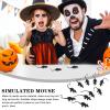 Amosfun Halloween Simulation Mouse Toys 10Pcs Realistic Fake Rats for Scary Party Decorations Haunted House Pranks and Trick Props view 3