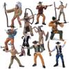 ArtCreativity Cowboy & Indian Action Figures Set of 12 - Realistic Details, Free-Standing, Party Decor & Favors for Kids view 1