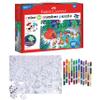 Faber-Castell Coloring by Number Coloring Puzzle Camping Set | Color, Build & Reveal a Glow-in-The-Dark Puzzle Scene | Relaxing Screen-Free Creative Activity for Kids (Ages 6+) view 1