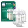 Philips Avent Natural Glass Baby Bottles with Natural Response Nipples (Medium Flow, Flow 3), 8oz, 4-Pack, SCY913/04 view 1