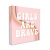 Stupell Industries Girls are Brave Bold Retro Typography Curved Rainbow view 1