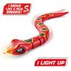 Robo Alive Slithering Snake Series 3 Red by ZURU Battery-Powered Robotic Light Up Reptile Toy That Moves (Red), Multi-Color, 7150A view 2