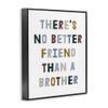 Stupell Industries 'There's No Better Friend Than a Brother Phrase', Framed Giclee Art, Black, 11 x 14 Inches, Easy to Hang and Sturdy, Made in USA, by Lil' Rue view 2