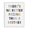 Stupell Industries 'There's No Better Friend Than a Brother Phrase', Framed Giclee Art, White, 11 x 14 Inches, Easy to Hang and Sturdy, Made in USA, by Lil' Rue view 1