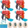 X-Shot Dino Attack Extinct Foam Dart Blaster 4 Pack (4 Blasters, 24 Darts, 4 Egg Targets) by ZURU XShot Dinosaur Theme Toy Blaster (Amazon Exclusive) for Kids, Teens, Adults view 1