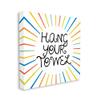 Stupell Industries Kids' Hang Your Towel Bathroom Rules Rainbow Stripes view 1