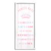 Stupell Industries Princess Rules Listed Kids Pretend Pink Crown view 1