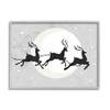 Stupell Industries Reindeers Prancing Sleigh Line Over Christmas Moon view 1