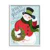 Stupell Industries Season's Greetings Expression Festive Winter Holiday Snowman view 1