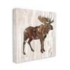 Stupell Industries Brown Watercolor Moose Silhouette Rustic Grain Pattern view 1
