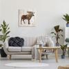 Stupell Industries Brown Watercolor Moose Silhouette Rustic Grain Pattern view 2