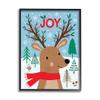 Stupell Industries Red Holly Reindeer Winter Forest Joy Typography view 1