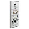 Stupell Industries Country Farm Animal Stack Cow Sheep Pig Rooster, Designed by Carol Robinson Gray Framed Wall Art, 10 x 24, Multi-Color view 3