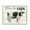 Stupell Industries Bless This Farm Country Phrase Grazing Dairy Cow view 1