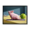 Stupell Industries Pink Pig Doing Yoga Upward Facing Hog view 1