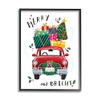 Stupell Industries Merry and Bright Sentiment Red Holly Farm Truck view 1