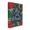 Stupell Industries Joy to The World Festive Red Poinsettia Florals view 1
