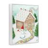 Stupell Industries 'Playful Gingerbread House Christmas Landscape Happy Snowman', Framed Giclee Art, White, 16 x 20 Inches, Easy to Hang and Sturdy, Made in USA, by Jackie Quigley view 2