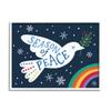 Stupell Industries Season of Peace Phrase White Dove Over Rainbow view 1