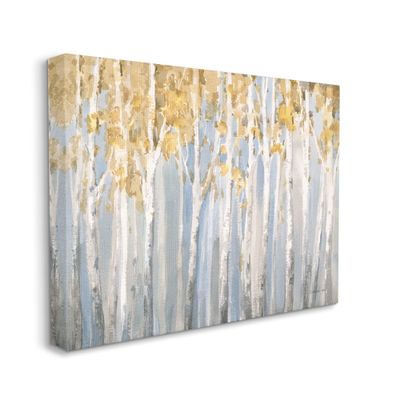 Stupell Industries Line of Birch Trees Mystical Spring Forest Landscape