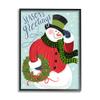 Stupell Industries Season's Greetings Expression Festive Winter Holiday Snowman view 1
