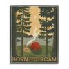Stupell Industries 'Born to Roam Phrase Rustic Forest Camping Tent', Framed Giclee Art, Black, 11 x 14 Inches, Easy to Hang and Sturdy, Made in USA, by Janelle Penner view 1