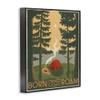 Stupell Industries 'Born to Roam Phrase Rustic Forest Camping Tent', Framed Giclee Art, Black, 11 x 14 Inches, Easy to Hang and Sturdy, Made in USA, by Janelle Penner view 2