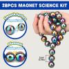 30PCS Magnet Rainbow Rock Stone Fidget Toys for Adults, Magnets for Whiteboard Office Map Kitchen, Replacement Magnet with Fiber Case for Ferrite Putty, Magnetic Game view 2