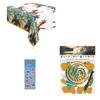 How to Train Your Dragon Birthday Party Supplies Decoration Favor Bundle Pack includes 1 Plastic Table Cover, 1 Happy Birthday Paper Banner, 1 Dinosaur Sticker Sheet view 1