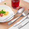 16 Pieces Toddler Utensils Kids Silverware Set, Stainless Steel Childrens Forks and Spoons, Metal Kids Safe Flatware Set, Dishwasher Safe view 4
