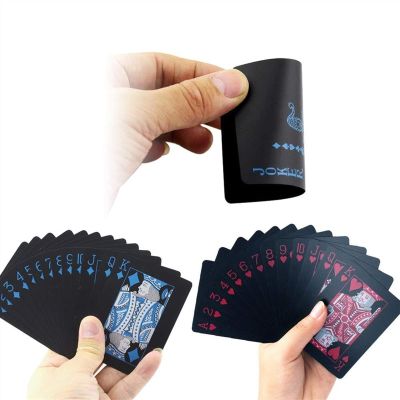 YUNSI Waterproof PVC Plastic Playing Cards Poker Classic Magic Tricks Tool Pure Box-Packed Playing Cards Poker Box ( Color : Blue and Red )
