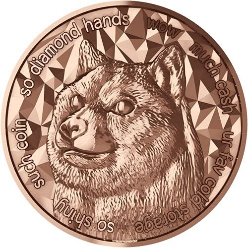 11FORCE Dogecoin 1oz Copper Round - Real Copper - Much Wow, Such Coin, So Shiny