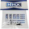 NHX Wheel Hex Adaptor 12x7mm with Pins Silver (4pc) Thickness 7mm view 2