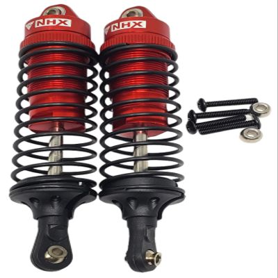 NHX RC Aluminum Adjustable Rear Shocks - Red : Traxxas Slash 4x4
