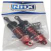 NHX RC Aluminum Adjustable Rear Shocks - Red : Traxxas Slash 4x4 view 2