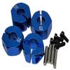 NHX RC Wheel Hex Adaptor 12x7mm with Pins Blue (4pc) Thickness 7mm view 1